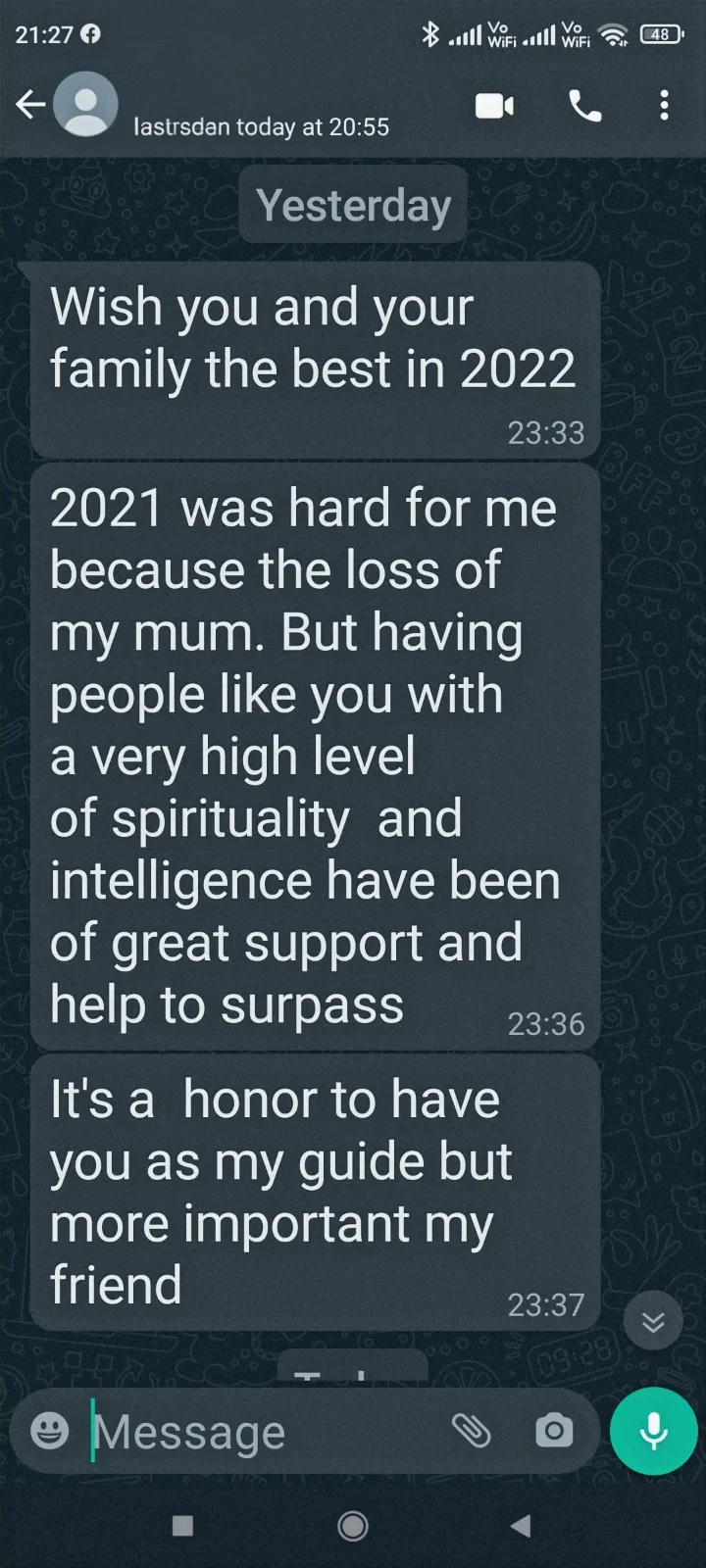 A message from a member of the Circle